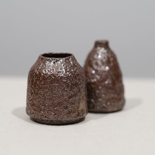 Lava Bud Vase Pair