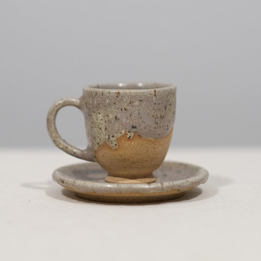 Speckled Lilac Espresso Cup and Saucer