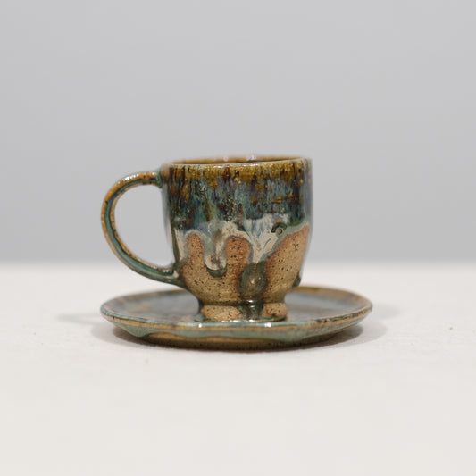 Seaweed Espresso Cup and Saucer