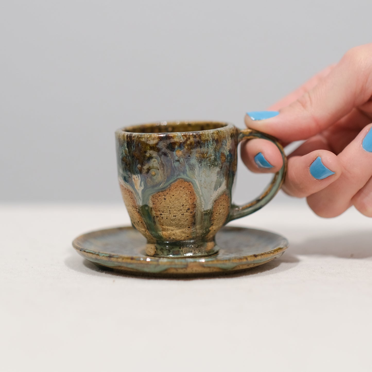 Seaweed Espresso Cup and Saucer