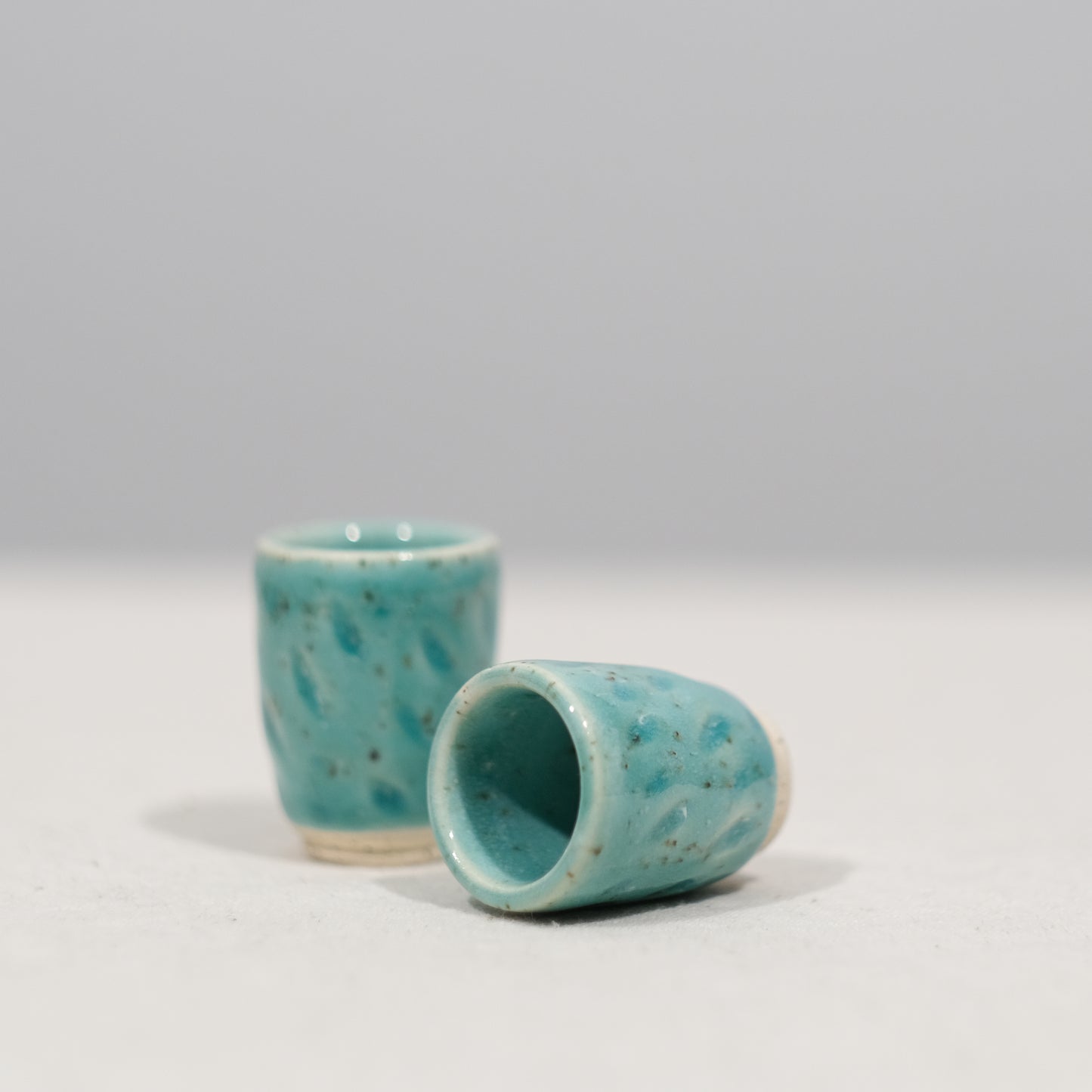 Turquoise Shot Glass Pair