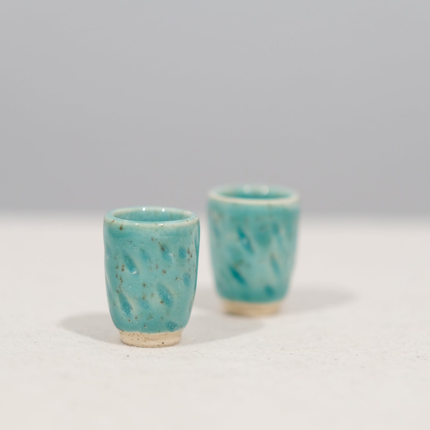 Turquoise Shot Glass Pair